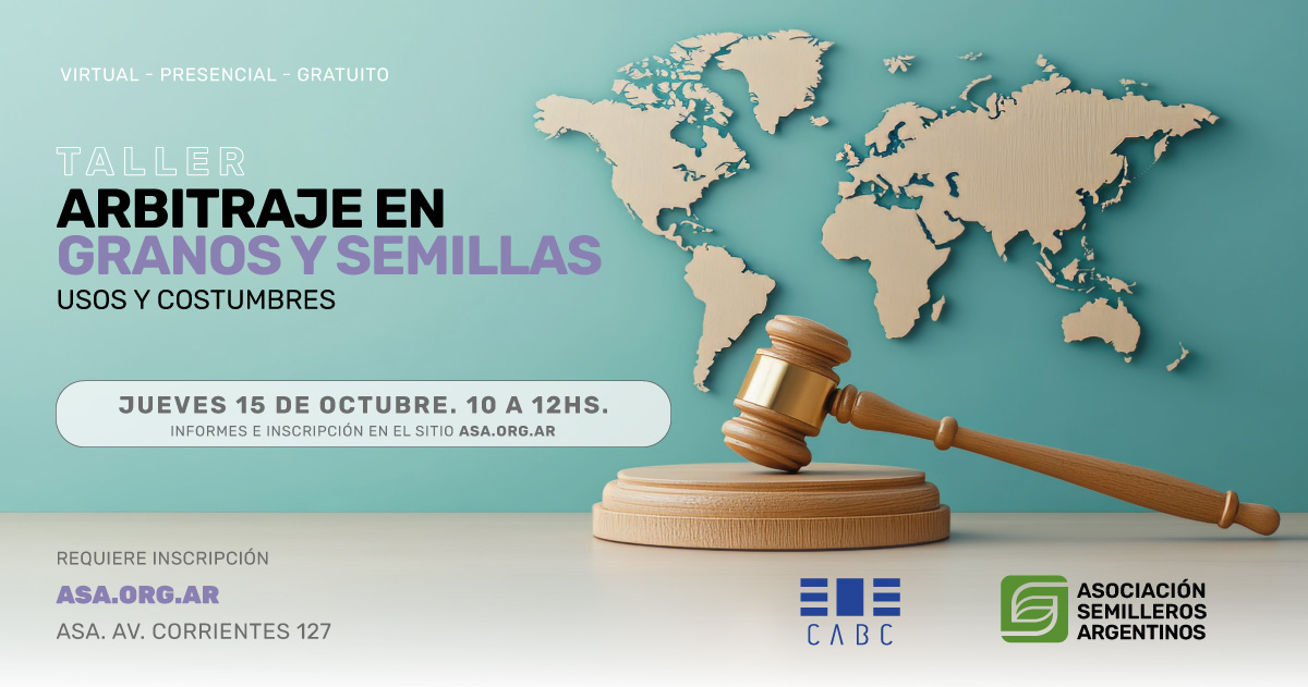 Inscripción Taller Arbitraje en granos y semillas.10-2026