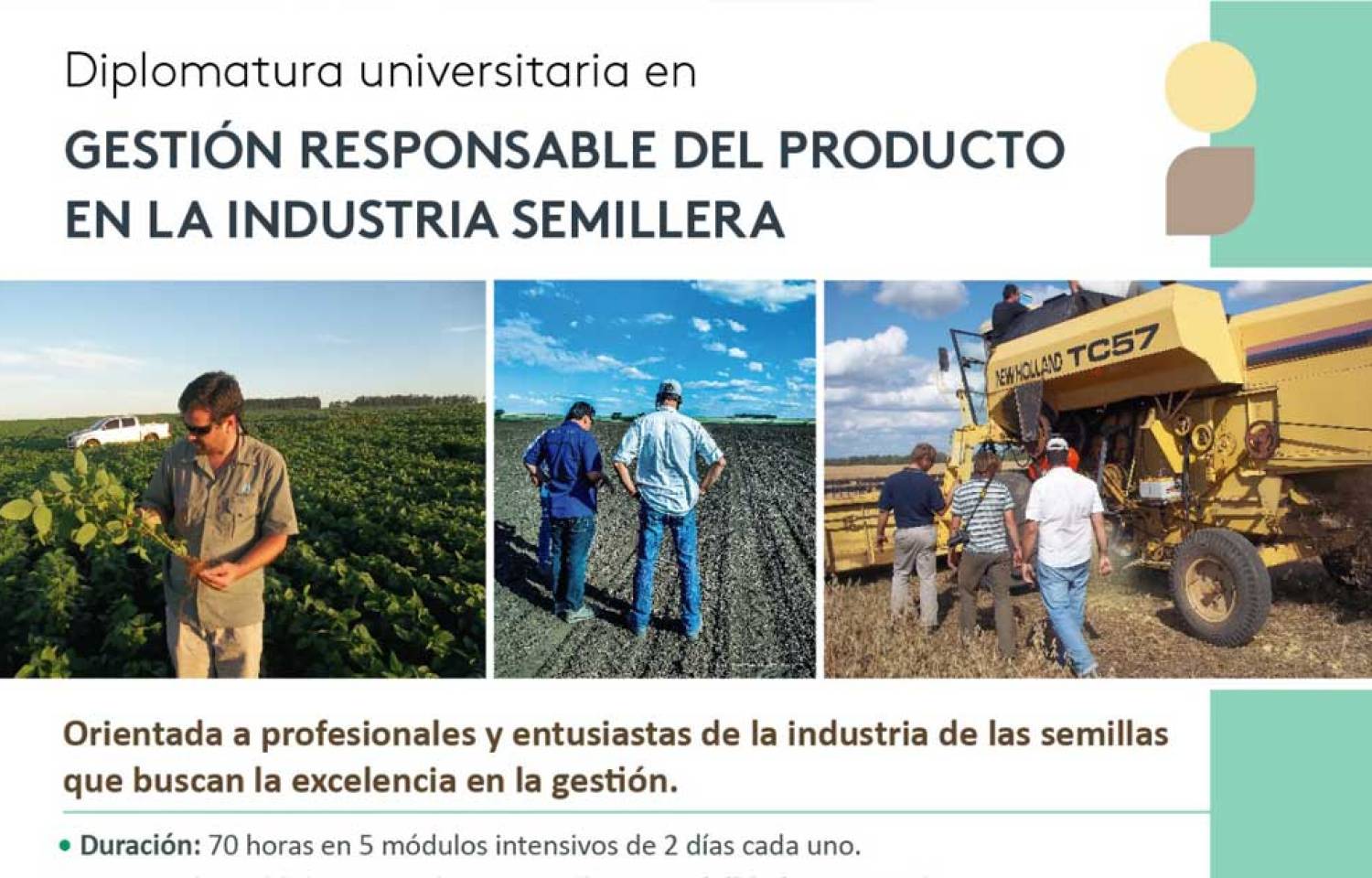 Diplomatura universitaria: Gestión Responsable del Producto de la Industria Semillera